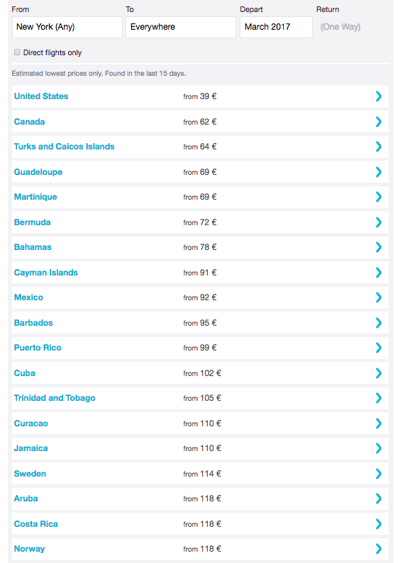 cheap flight from new york